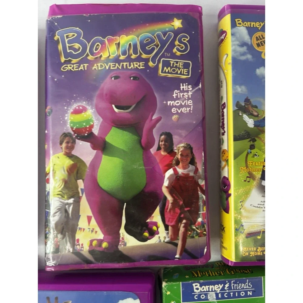 Barney Classic Collection Vhs Lot 9 White Tapes/ Purple Clam Shell No Mold - Picture 3 of 10
